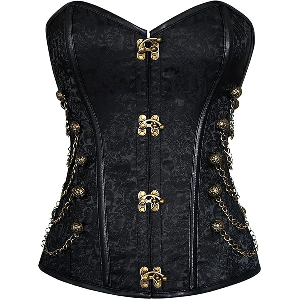 Charmian Women's Gothic Steampunk Brocade Steel Boned Vintage