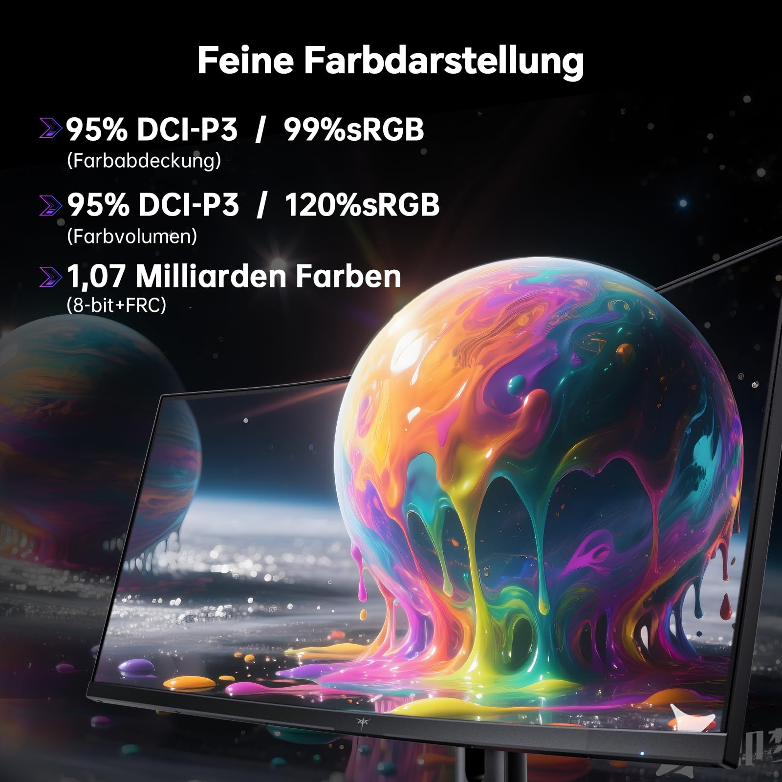 KTC Ultrawide Curved Monitor 34 Zoll, UWQHD (3440 x 1440) 180Hz Gaming Monitor, Adaptive Sync, 21:9 VA Panel 1500R, 1ms MPRT, HDR 10, Verstellbarer Ständer, 2 x DP 1.4, 2 x HDMI 2.0, H34S18S 6