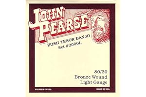 John Pearse Strings® 2000L For Irish Tenor Banjo - 80/20 Bronze wound - Light Gauge