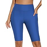 Buauty Women's 3''/7''/9''12 Swim Shorts High-Waisted Board Shorts with Pockets UPF50+ Quick Dry Beach Swimsuit Shorts