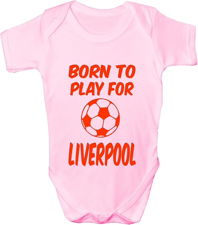Print4u Born to Play For Liverpool Baby Onesie Size 018 months 1218
