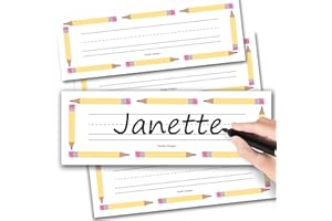 HADLEY DESIGNS 25 Colorful Student Desk Name Tags Classroom - Student Name Tags for Desks, Desk Name Plates for Classroom, Classroom Name Tags for Desk, Locker Name Tags for Classroom, Teacher Name Plate for Desk