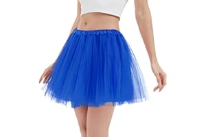 ASKHOPE Tutu Skirts for Women 4 Layers Puffy Elastic Tutu Skirts Tutus for Girls Tulle Ballet Dress Halloween Christmas Costume