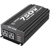 TVNIKD 12V Inverter 750W Inverter 12V to 110V or Cars Trucks semi Trucks Various Vehicles with 2 AC Power outlets 2USB Ports
