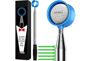 ONHAWKS Golf Ball Retriever for Water,Telescopic 12Ft/9Ft Stainless Steel Shaft Two-Sided Easy Pick Up Balls,Unbreakable Head Retriever Tool Golf Accessories Golf Gift for Men