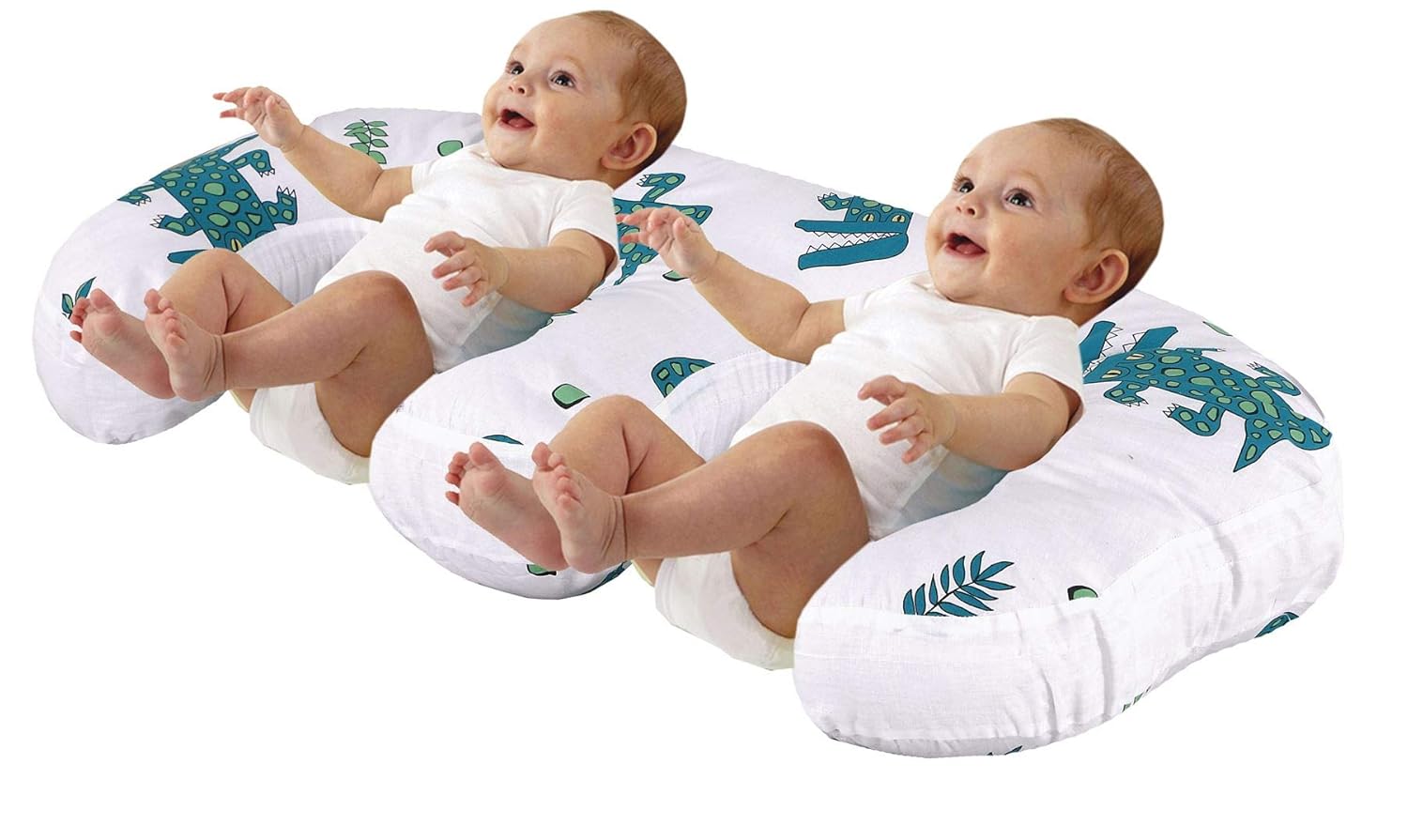 Twin Feeding Nursing Pillow Cushion For Complete Support Blue