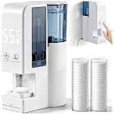 Hot Towel Dispenser,Automatic Smart Hot Towel Warmer, 5-Second Fast Heat Constant Temperature 55℃ (131℉) Towel Warmers for Bathroom, SPA and Salon, Heater with 20 Compressed Towel Tablets (White)