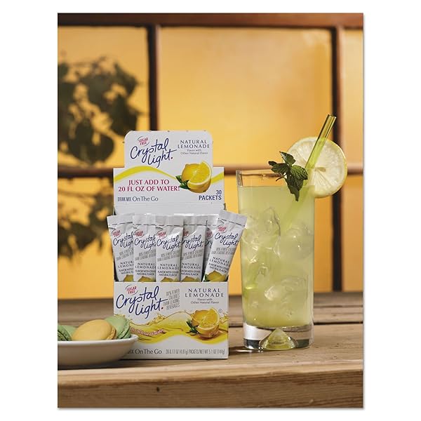 CRYSTAL LIGHT FLAVORED DRINK MIX, LEMONADE 30 COUNT, 0.17 OZ