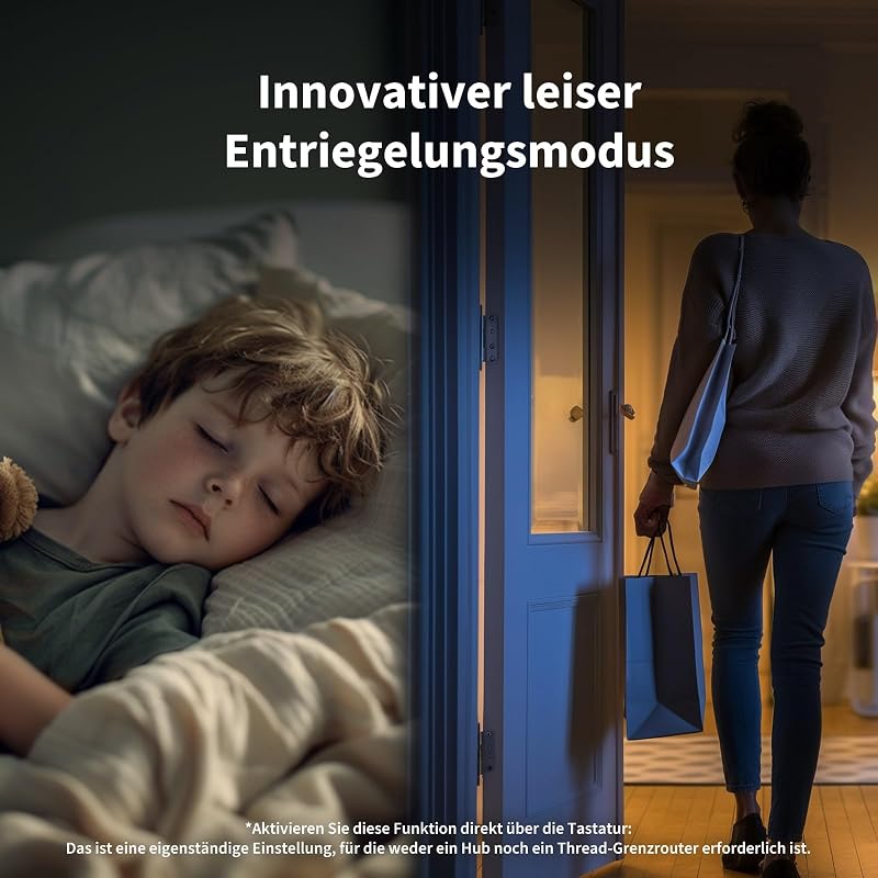 Smart Lock U200 mit Apple Home Key, Matter Over Thread, Schwarz