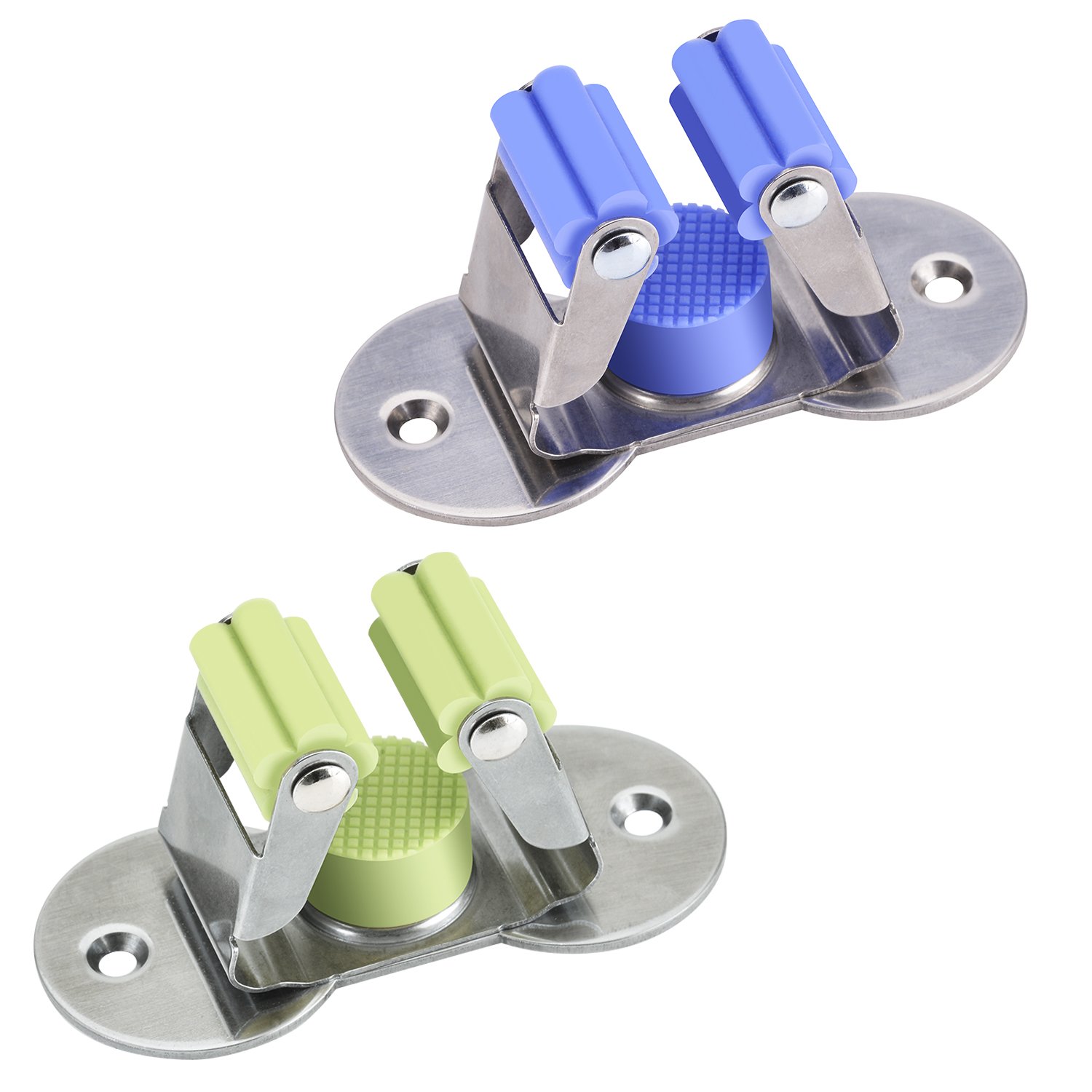 Stainless Steel Mop and Broom Holder,LYASI DualPurpose Wall Mounted