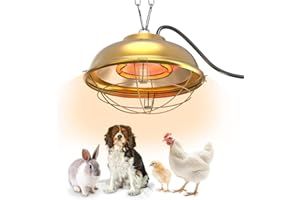 WORLEYX 300 Watt Heat Lamp for Chicken Coop - Professional Waterproof Chicken Coop Heater for Indoor & Outdoor Used - Suitable for Chick, Duck, Rabbit and Dog