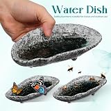 Milisten Ceramic Water Feeder Tray 8.27" Garden Bird Butterfly Bee Watering view 7