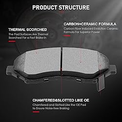 cciyu D1273 4pcs Front Ceramic Brake Pads Kits