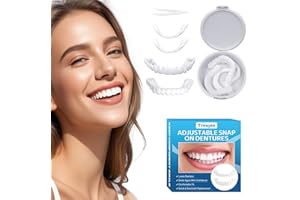 TREAYES Temporary Veneers Kit for Women and Men, Upper and Lower Teeth Replacement Kit, Nature and Comfortable (2PCS)