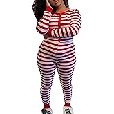 ensswliz Christmas One Piece for Women Fleece Hooded Jumpsuit Zipper Romper Sexy One Piece Pajamas Sleepwear
