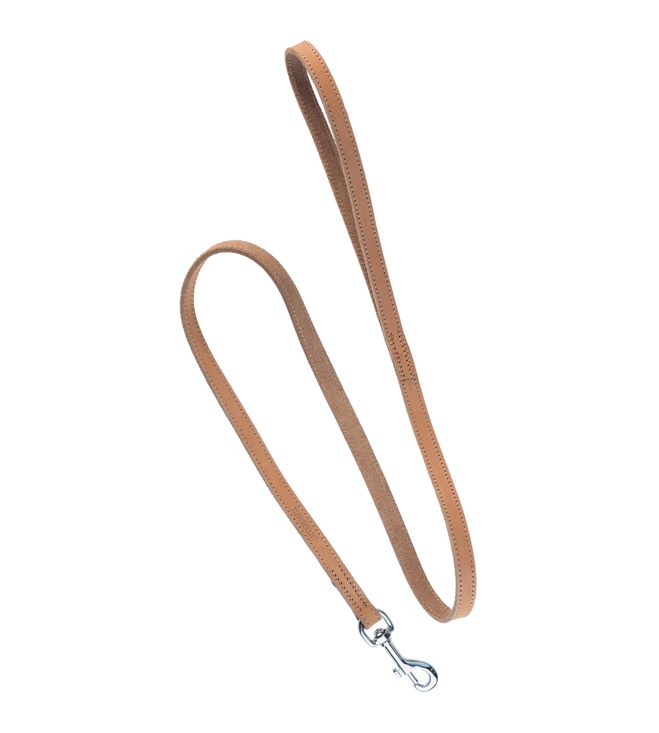 Jack & Russell Premium Leather Shorty Dog Lead, 1.2m, Light Brown
