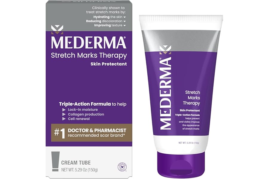 Mederma Stretch Marks Therapy – Prevents & Treats Stretch Marks, Safe for Pregnancy & Breastfeeding, Hydrates & Nourishes Skin, 5.29 oz (150g)
