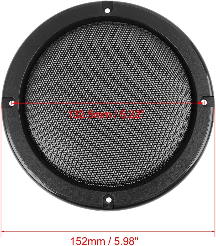 X AUTOHAUX 4pcs Grill Cover 5" Mesh Protector Car Speaker Cover Subwoofer Grill, 4 Pcs-5 Inches - Image 5