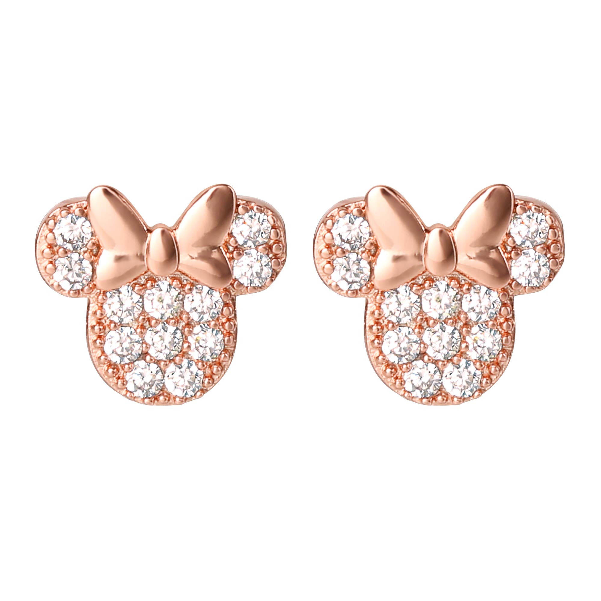 Peers Hardy Minnie Mouse Stone Set Rose Gold Plated Earrings EF00661PZWL One Size