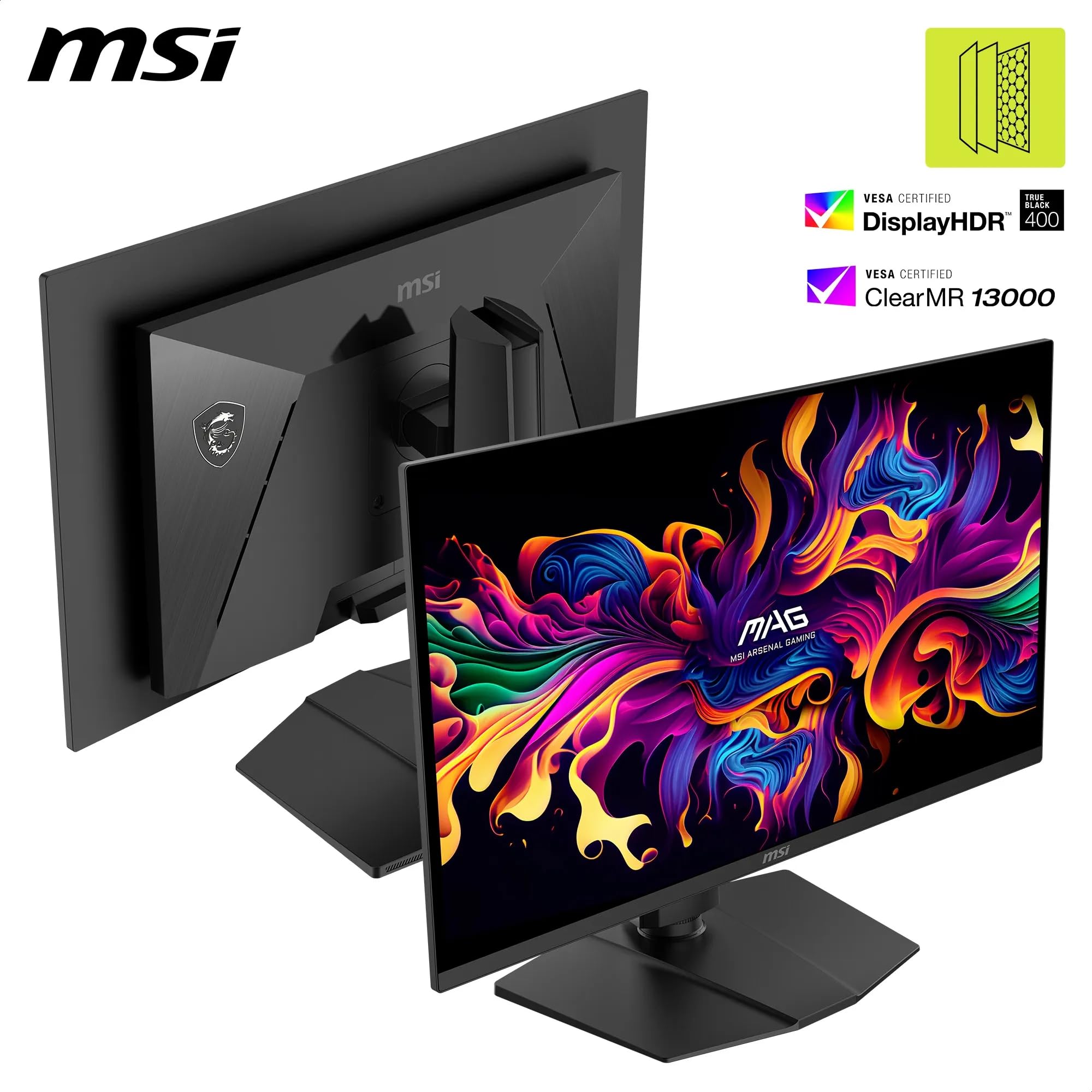 MSI MAG 273QP QD-OLED X24 26,5-Zoll-WQHD-Gaming-Monitor – 2560 x 1440 Quantum Dot OLED Panel 240 Hz / 0,03 ms, 99% DCI-P3, ΔE≤2, DisplayHDR True Black 400, DP 1.4a, HDMI 2.1 3