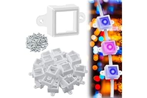 WENFAN 72 Set Mount for Govee Outdoor Lights H705 LED Light Mounting Bracket Clip with 144 Screws Waterproof Mounting Clips Compatible with Govee (Model H705),Fit for 100Ft Light,White