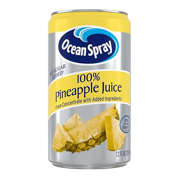 OCEAN SPRAY 100% PINEAPPLE JUICE, 7.2 OZ CANS (PACK OF 24)
