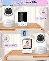 HelloBaby Baby Monitor Camera No Wifi 29 Hour 355° Pan Tilt 2x Zoom 2-Way Talk view 2