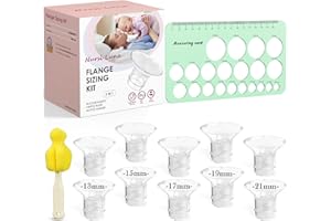 Nursi Luna Flange Sizing Kit 3 in 1 with 10PCS Flange Inserts 13/15/17/19/21mm, Silicone Flanges Insert Kit for 24mm Flange/Shield, Pumping Essentials Kit for Moms