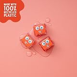 Glo Pals Original Water-Activated Light-Up Bath Toy Pack of 4 Cubes Sammy Red view 3