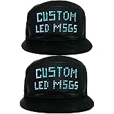MasterAkoh LED Display Up Baseball Cap with Bluetooth - Personalized Messages for Parties, Birthdays, Gifts