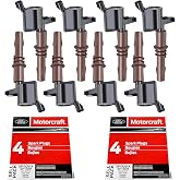 MAS Set of 8 Ignition Coils Brown Boots DG521 and Motorcraft SP-509 Spark Plugs Compatible with Ford Expedition F-150 F-250 F-350 F-450 F-550 F53 4.6L 5.4L C1659