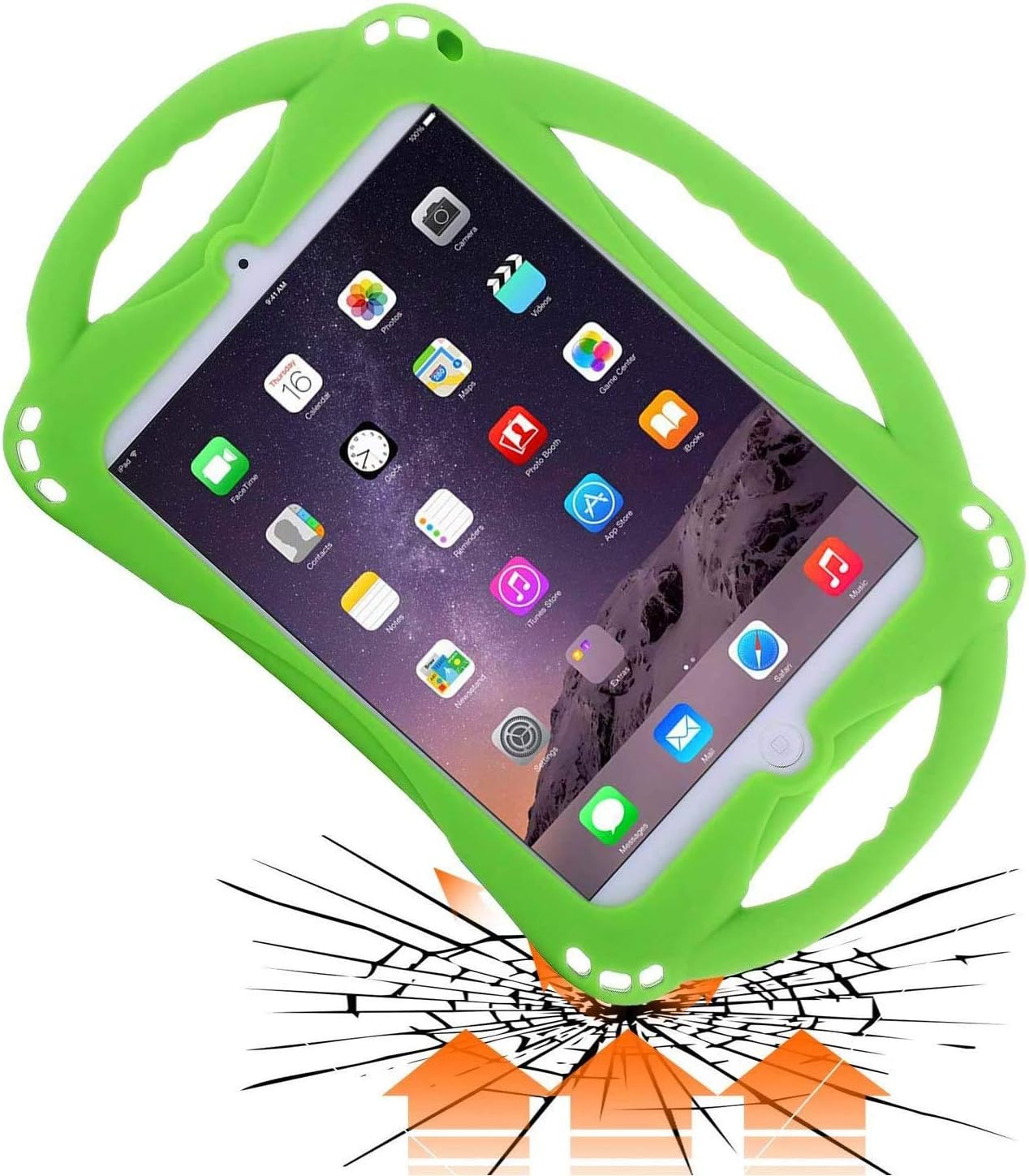 TopEsct Kids Case for iPad Mini 5/4/3/2/1,Shockproof Handle Stand Silicone Cover for iPad Mini 5/4/3/2/1 (Green) - Image 3