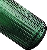 Vzmiza Green Glass Vase 26 cm Premium Thickened Ribbed Flower Vase view 7