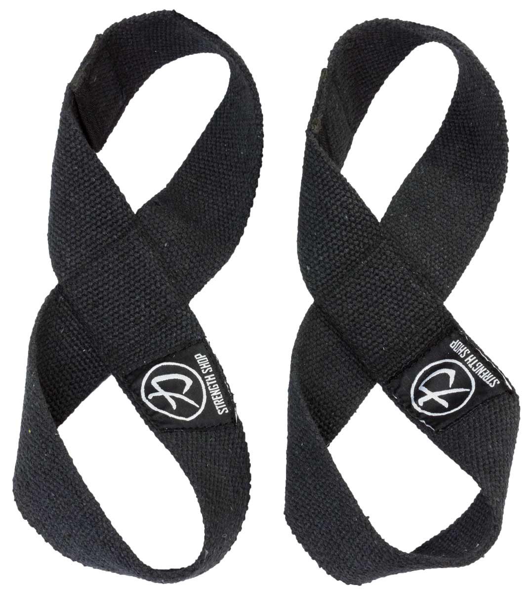 Strength Shop Originals Figure of 8 Lifting Straps (All Black)