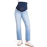 Motherhood Maternity Womens Secret Fit Over The Belly Slim Straight Leg Denim Pregnancy Jeans