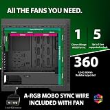 GameMax Abyss ARGB E-ATX PC Gaming Case Black Tempered Glass Infinity Mirror view 4