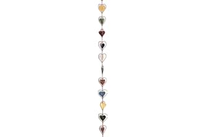 Ancient Graffiti Multicolor Heart Rain Chain, 4" x 96" x 4"