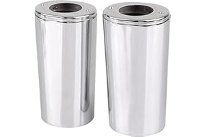 Cyreedom Harley Front Fork Upper Slider Front Fork Boots Slider Shell Fit for Softail Heritage Touring Electra Glide Rood King Ultra Classic Street Glide 1997-2013 (Chrome)