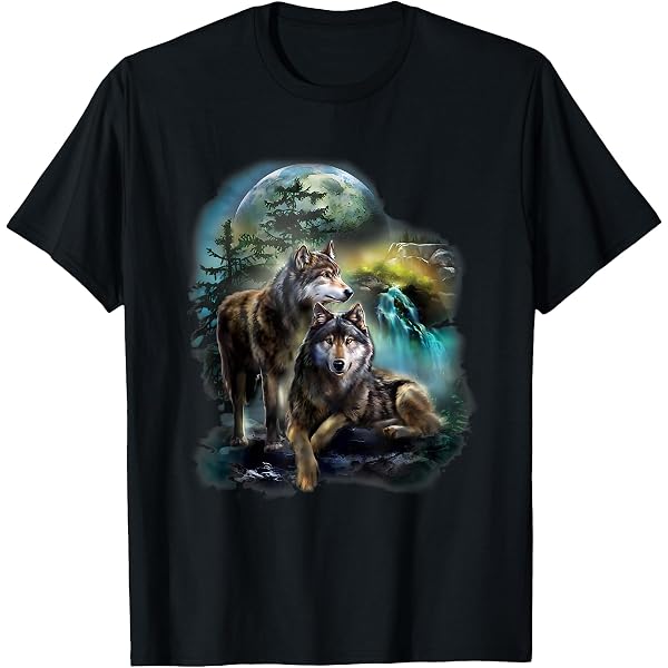 The Mountain Men's Bark At The Moon T-Shirt – Hand-Dyed 3D Graphic, 100% Cotton - View #4