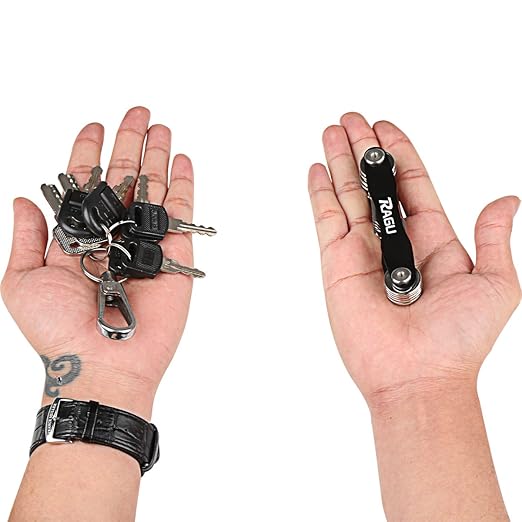 title=Organizzatore di Chiavi RAGU Portachiavi da Tasca dal Design Compatto Materiale