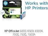 HP 920XL Cyan High-yield Ink Cartridge CD972AN for OfficeJet 6000 6500 7000 7500 view 2