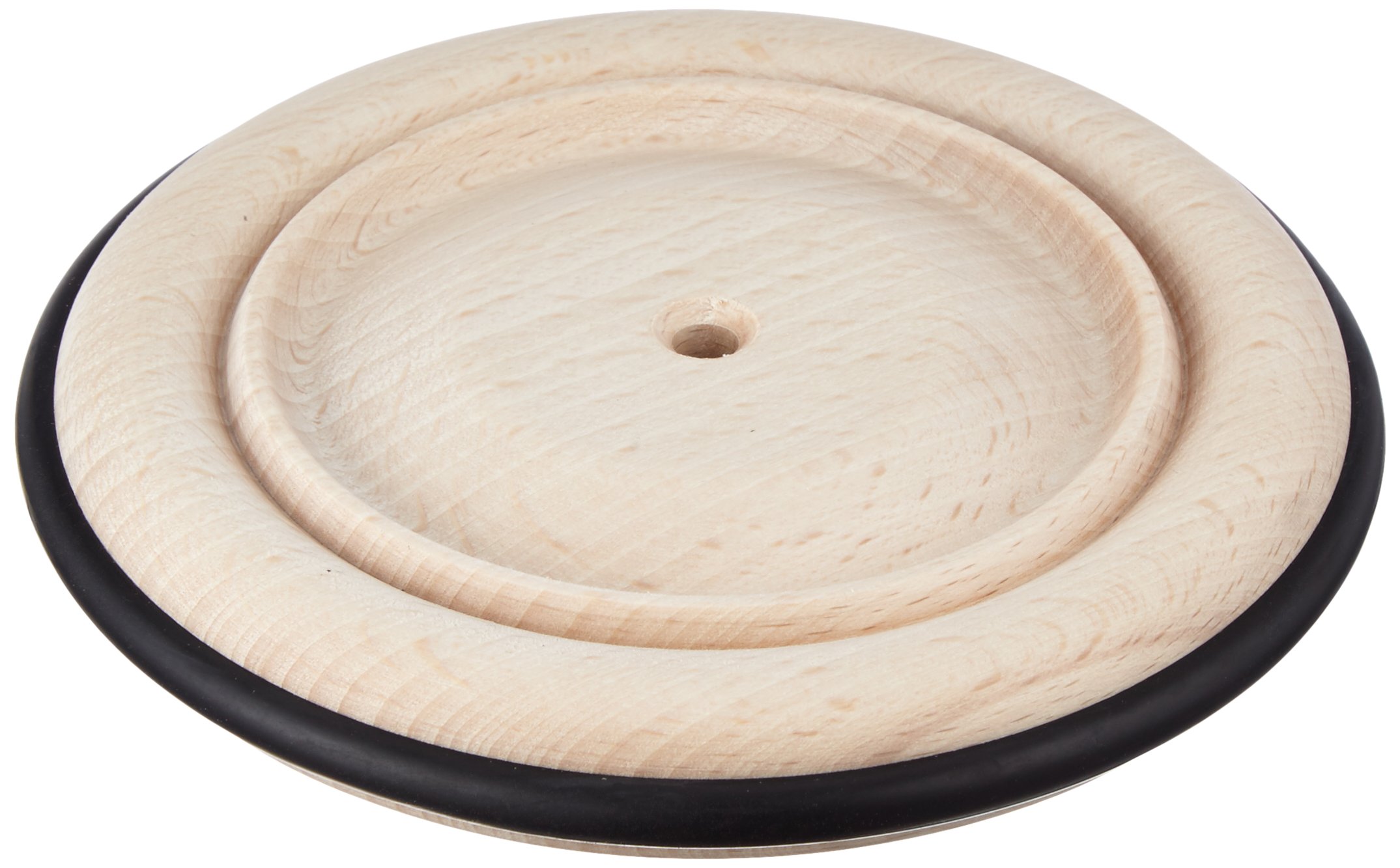 Rayher Beech Wood Wheel with fitted tyre. Wooden Toy Wheel with Rubber Tyre for Woodworking and Wooden Toys, Diameter 12cm, natural wood, 6122300