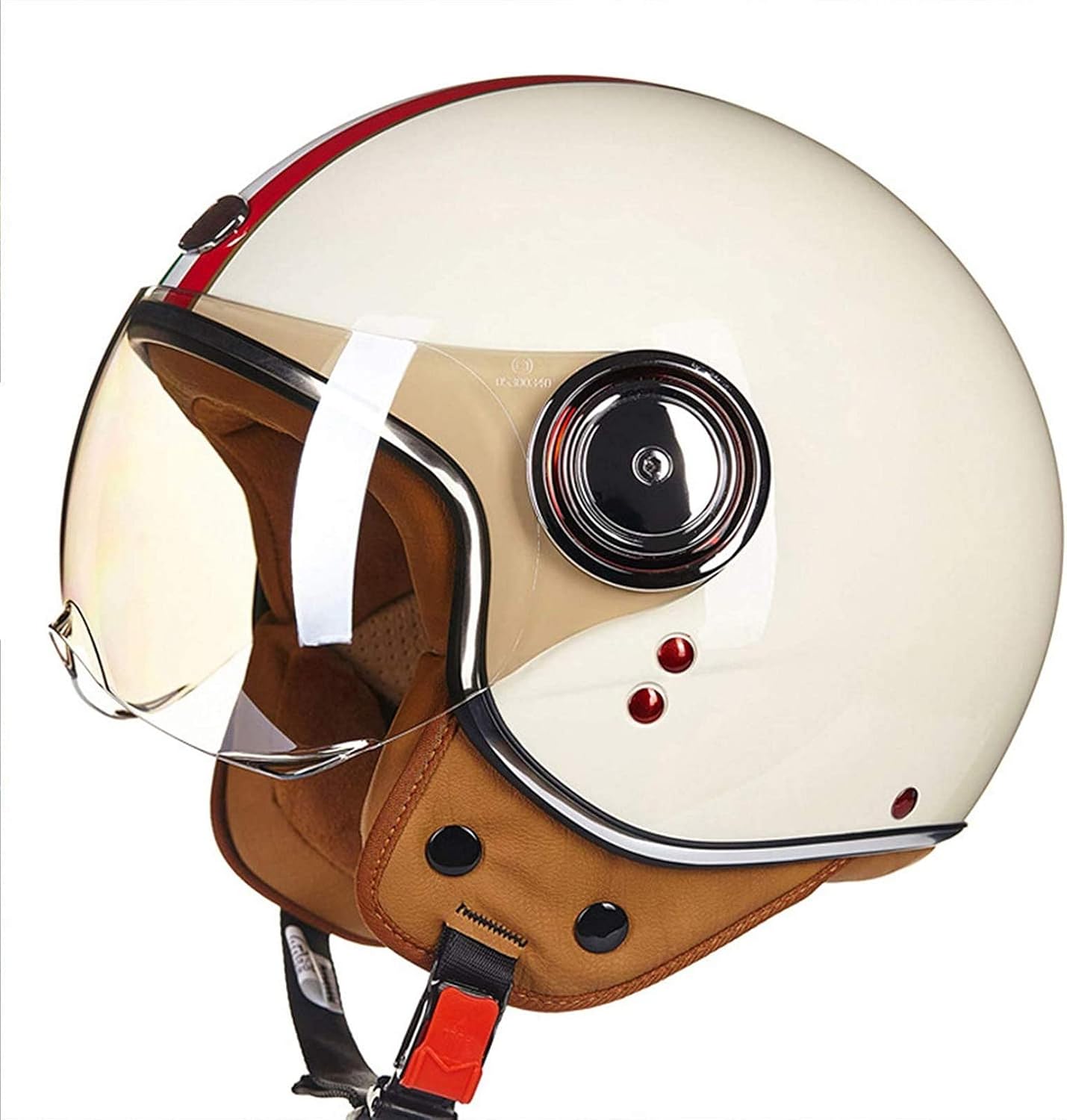Motorcycle Jet Helmet Retro 3/4 Open Face Motorbike Helmet with