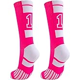 GJHJNSTG Pink Football Socks - Number 11, Moisture - Wicking, USA - Designed for Athletes