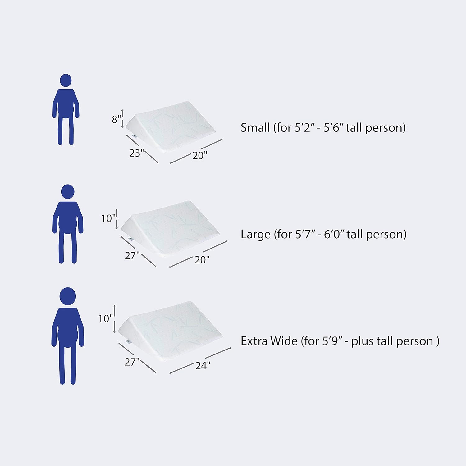 The Angle by Back Support Systems | Eco Friendly, Medical Quality Memory Foam Bed Wedge Leg Pillow for Back Pain | Guaranteed to Help Reduce Back Pain Immediately (Bamboo, Extra Wide): Home & Kitchen