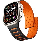 Easuny Sport Magnetic Band Compatible with Apple Watch Ultra 3/2/Ultra Band for Men 49mm 46mm 45mm 44mm 42mm, Silicone Waterproof Loop Strap for iWatch Series 11 10 SE 9 8 7 6 5 4 3 2 1