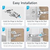Lookka Cabinet Hinges 2 Pack Concealed Full Overlay 15x12x3cm Nickel view 4