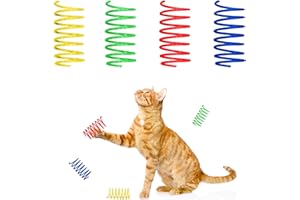 SPOT Wide Colorful Springs Cat Toys - Bouncy Coils for Medium Indoor Cat Breeds to Bite, Swat, Chase - Keeps Cats & Kittens Entertained for Hours - 2 inches Long, 10 Pcs, Multi Colors