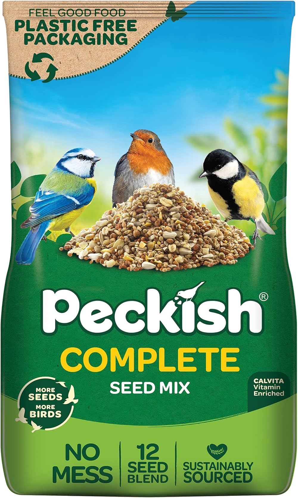 Peckish Complete Seed and Nut Mix for Wild Birds 3.5kg Green