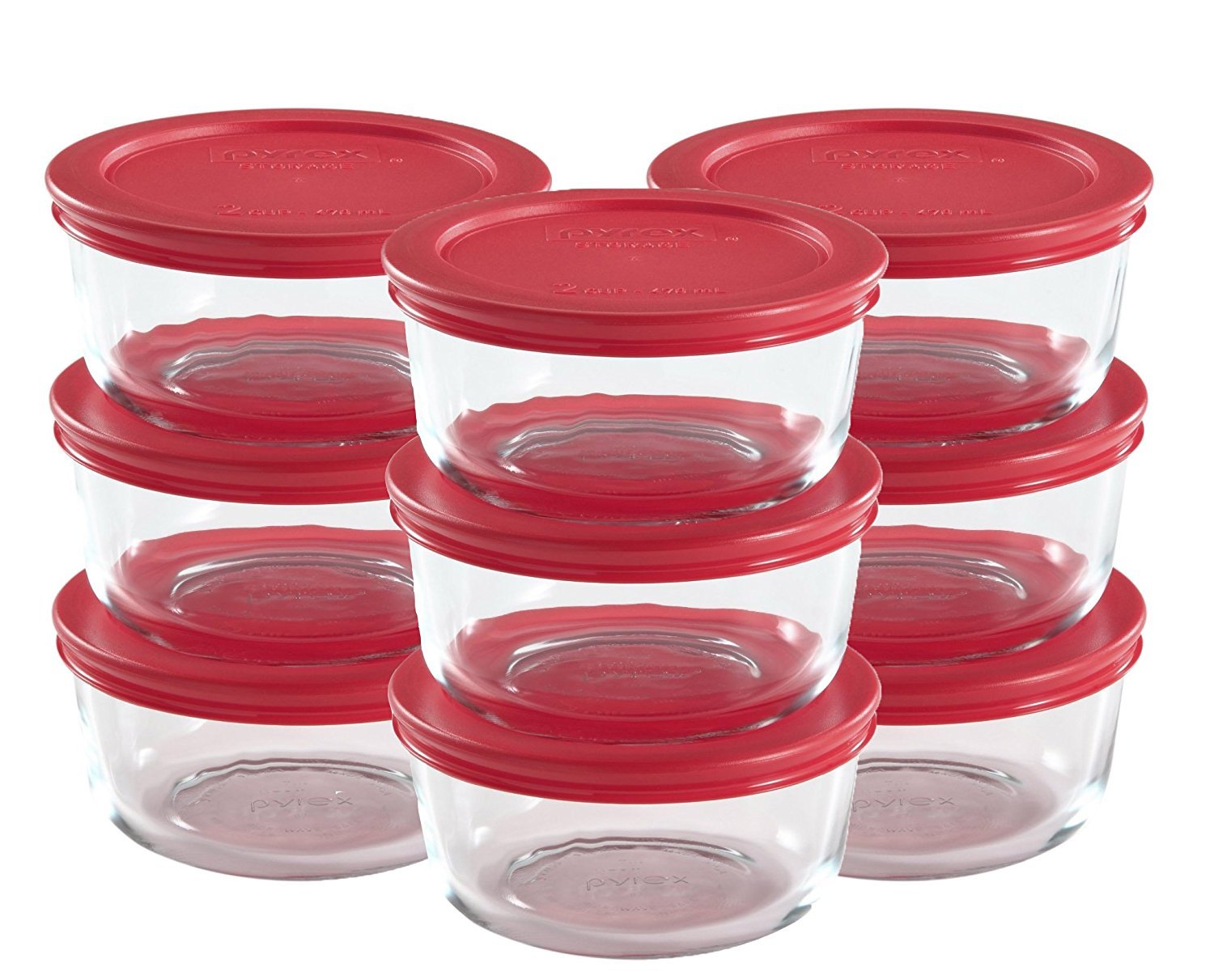Photo 1 of Pyrex 18-Piece Glass Food Storage Set with Lids